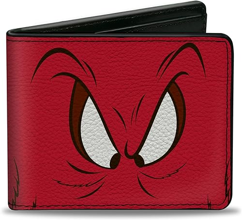 Buckle-Down Mens Buckle-Down Pu Bifold - Bi-fold Gossamer Eyes CU RojoNegroBlanco Bi Fold Wallet, multicolor, 4.0 x 3.5 US, Varios colores