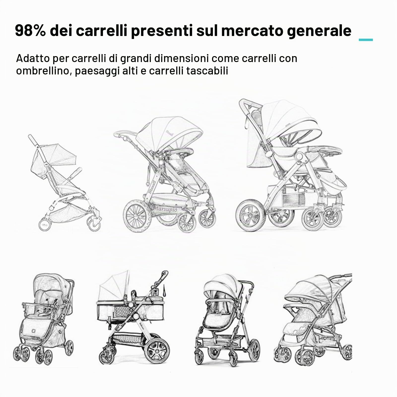 auvstar MHOYI Coprigambe Passeggino Universale,Sacco Termico per bebè,Sacco Passeggino InvernaleImpermeabile Antivento Passeggino Tappetino,Adatto per Passeggini,Seggiolini Auto (Grigio)