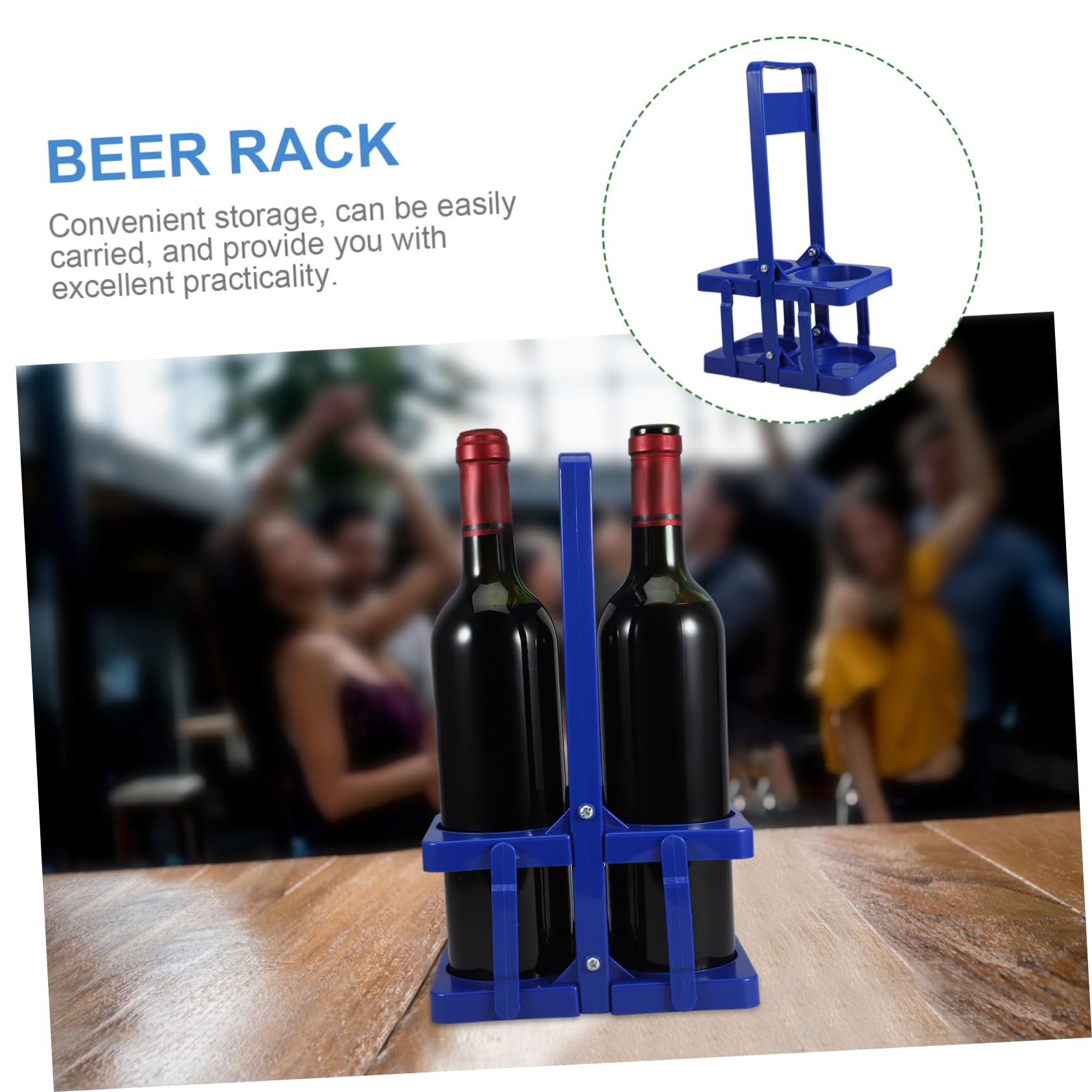 Cabilock 4piezas Portabebidas Plegable con para Cerveza y Transportador De Plástico para Botellas De y Picnics