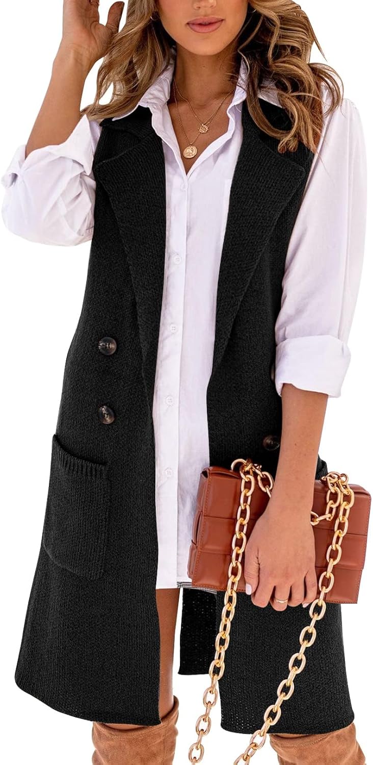 Danedvi Women Open Front Lapel Collar Cardigan Vest Button Down Long Sweaters Cardigan Solid Outerwear Coats Danedvi Women Open Front Lapel Collar Cardigan Vest Button Down Long Sweaters Cardigan Solid Outerwear Coats