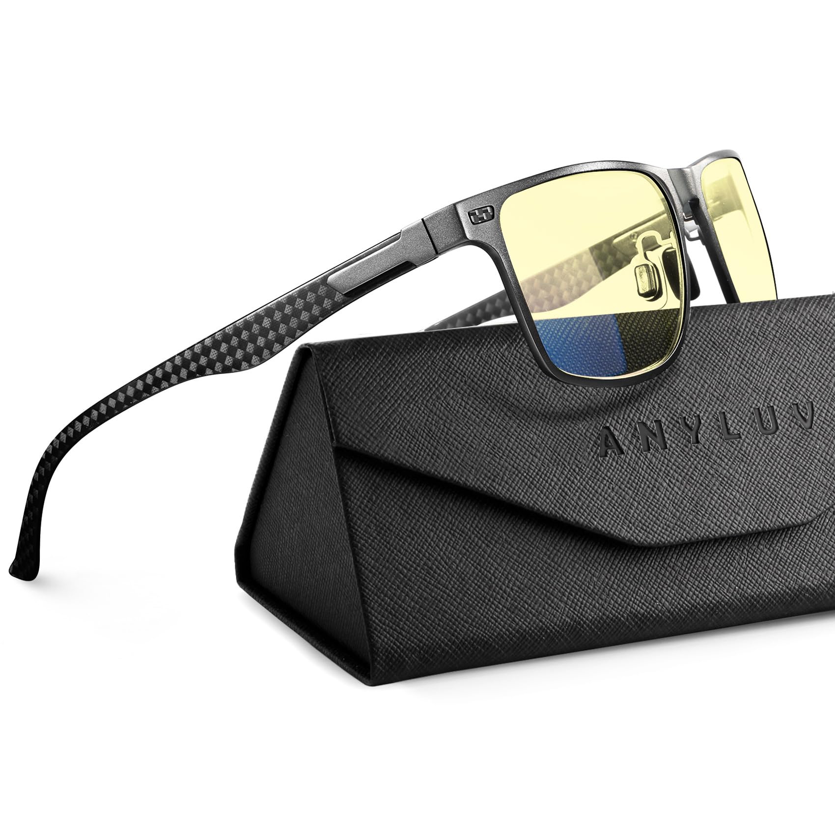 ANYLUV Blue Light Glasses Men Women Carbon Fiber Working Blue Light Blocking Glasses Relieve Eyestrain