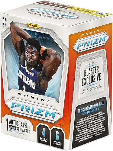 2019 2020 Panini PRIZM Basketball Blaster Box of Packs with One GUARANTEED AUTOGRAPH or MEMORABILIA Card Per Box and Possible Rookies and Stars and
