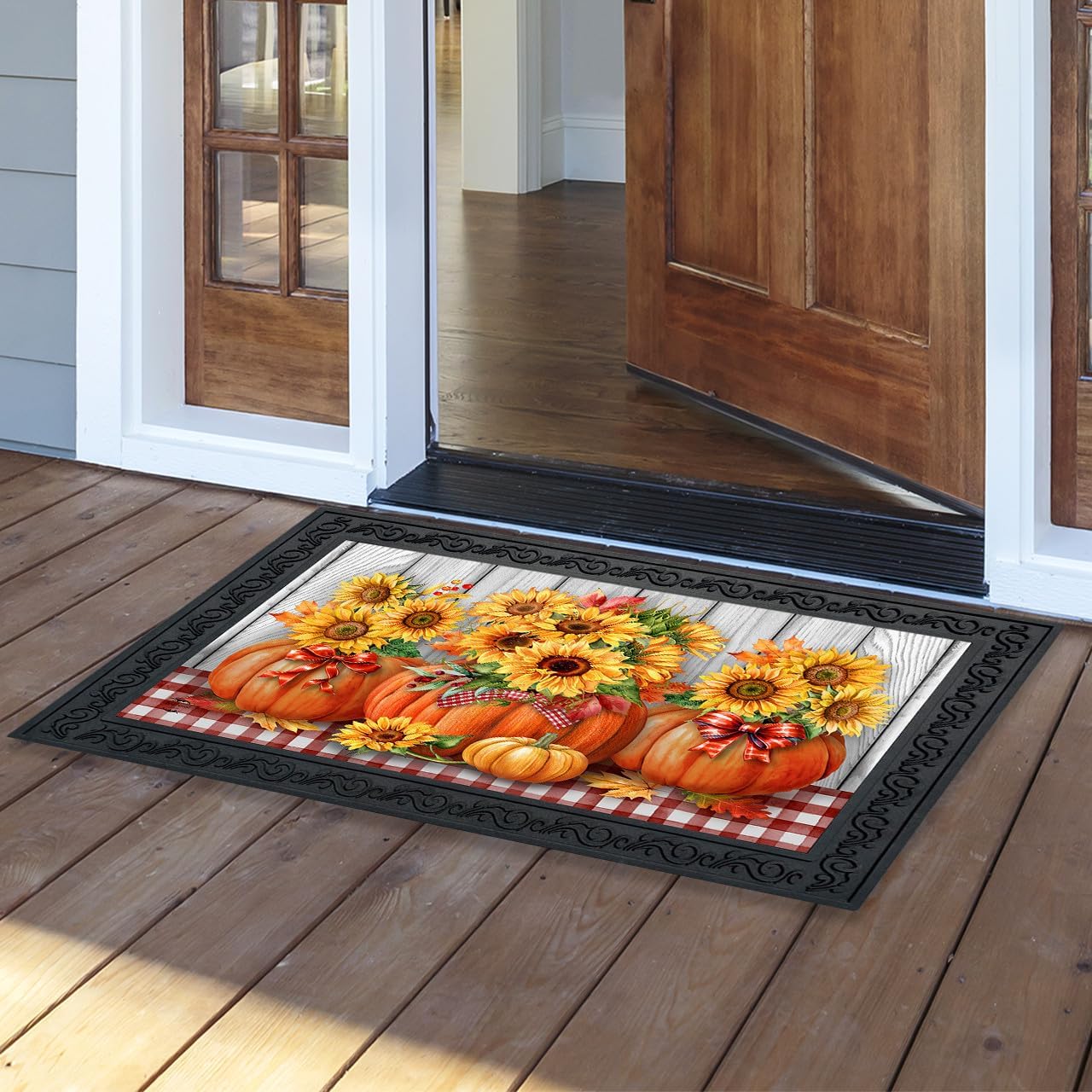 Briarwood Lane Sunflowers in Pumpkin Doormat
