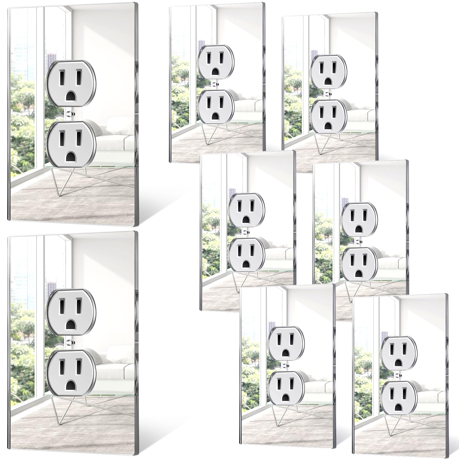 Placa de pared espejo acrílico transparente jumbo para ocultar imperfecciones de pintura