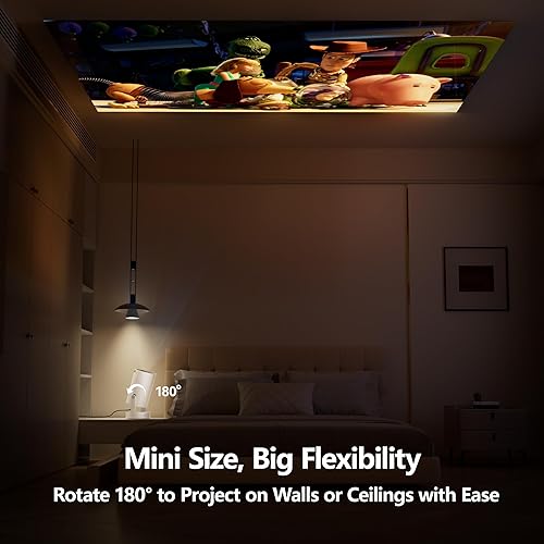 Miniatura 6 de Mini proyector inteligente con aplicaciones Android 11 y 5000+, compatible con 4K Full HD 1080P, 20000 lúmenes, Wi-Fi 6 y Bluetooth 5.0, proyector