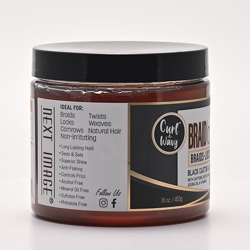 Miniatura 3 de NEXT IMAGE Gel de bloqueo trenzado (ricino negro y argán, 16 onzas)