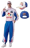 Men’s Race Car Driver Costume – Racing Jumpsuit with Hat for Halloween&comma; Cosplay&comma; Costume Parties&comma; Events