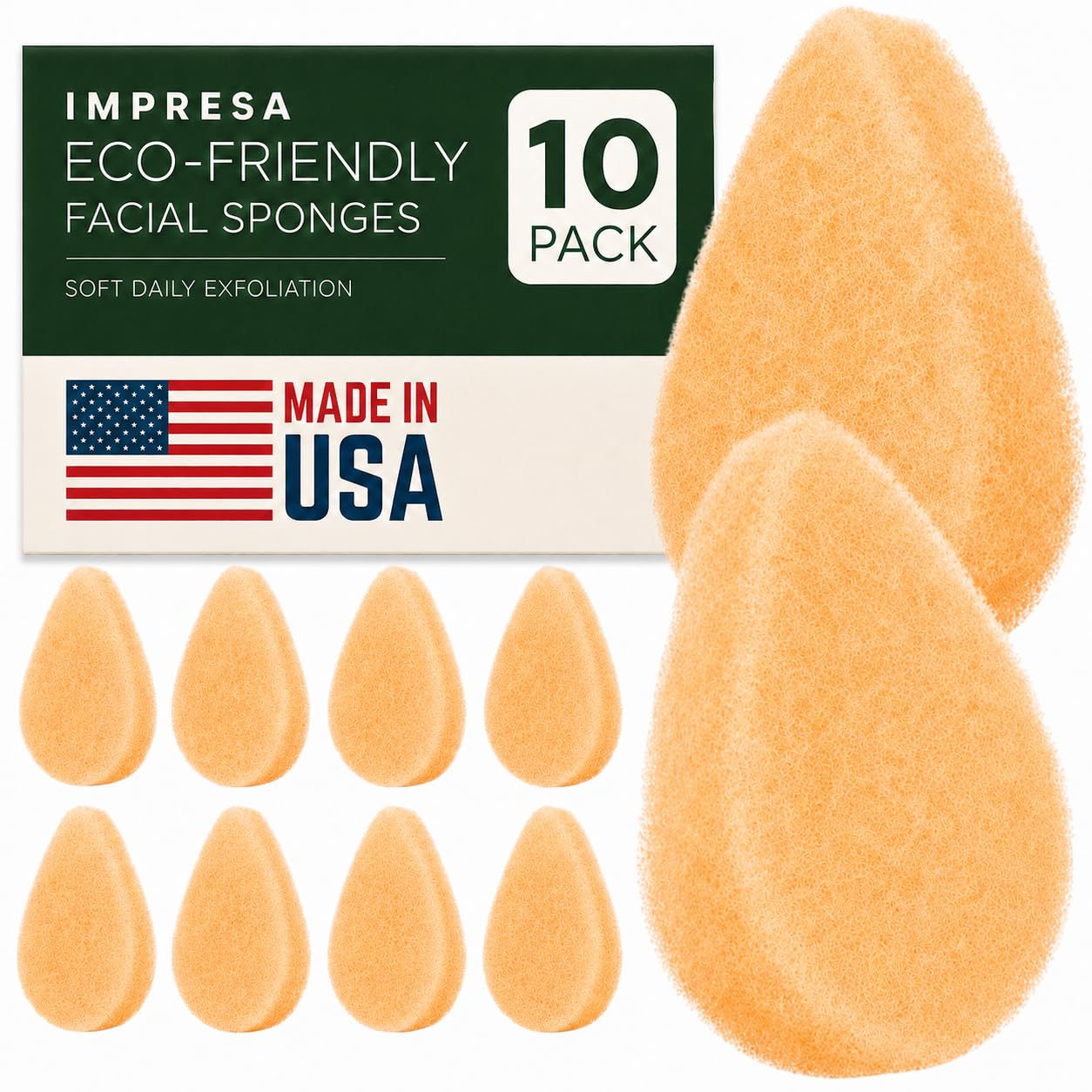Amazon.com : IMPRESA Facial Sponge - Daily Deep Cleansing Face