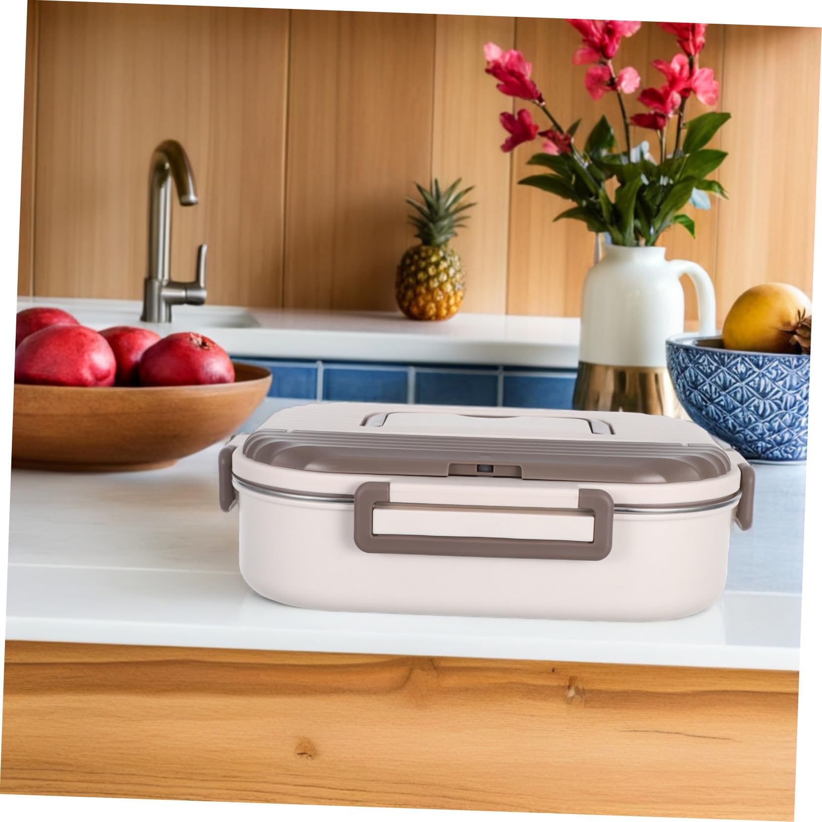 TOYANDONA 34oz Stapelbare Edelstahl-lunchbox mit Fächern Auslaufsicher Bento-box für Lebensmittel Geeignet für Schule Büro Reisen und Picknicks