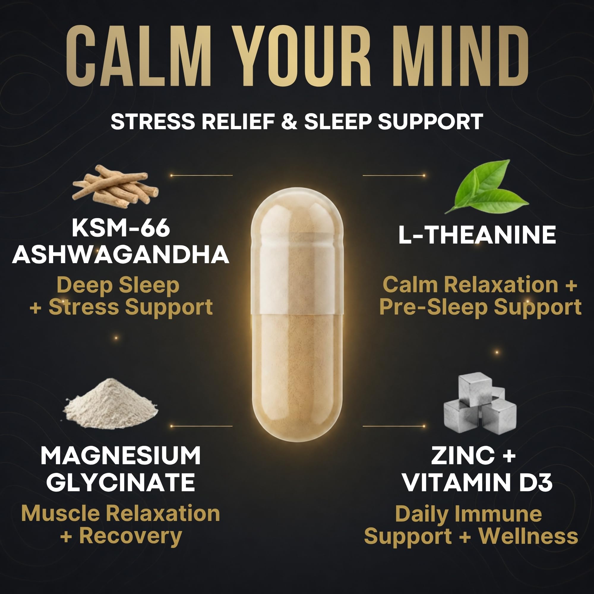 Melatonin Free Sleep Aid, Ashwagandha & Magnesium — Amazon image 3