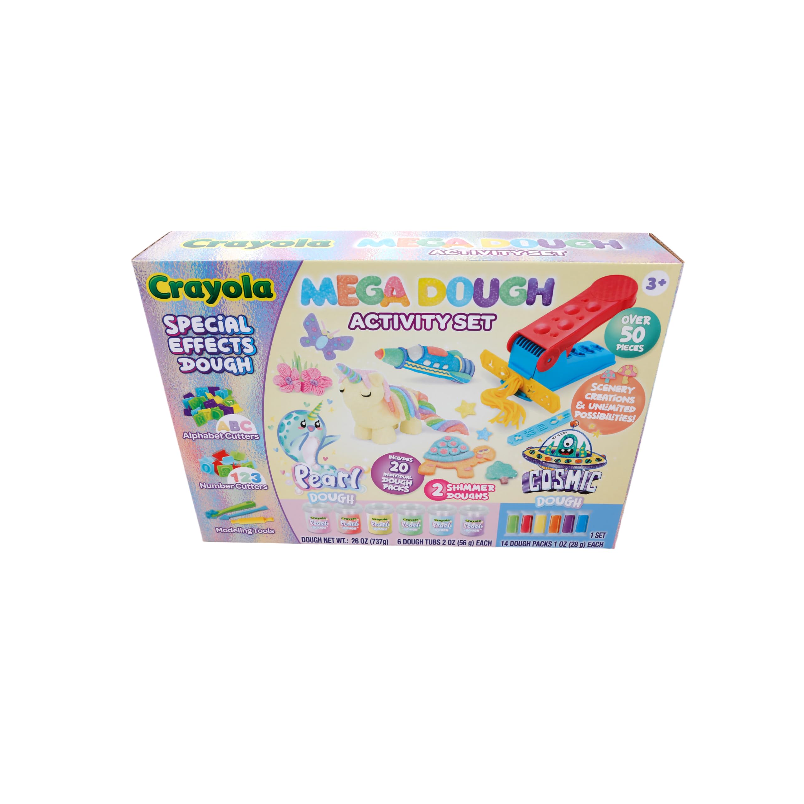 Crayola, Silly Scents Mega Dough Activity Set including 6 Colors, 6 2oz Tubs & 14 Dough Packs, A1-2494, Red, Blue, Green - Image 2