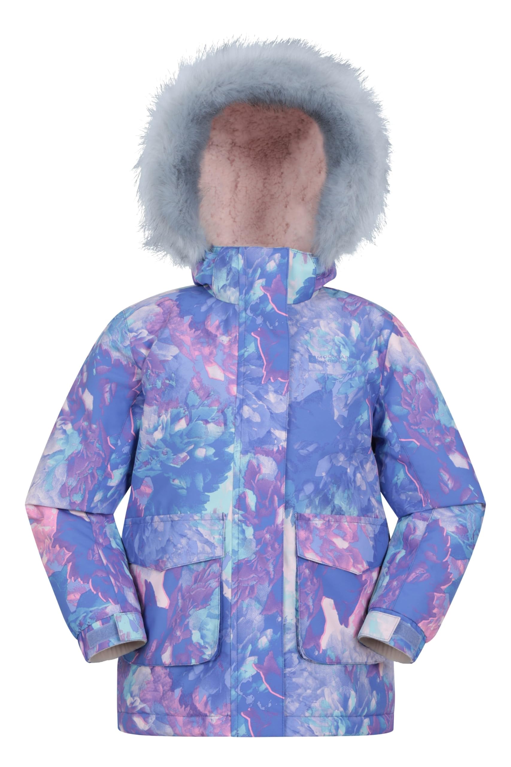 Ranger Printed Kids Water Resistant Jacket - Purple