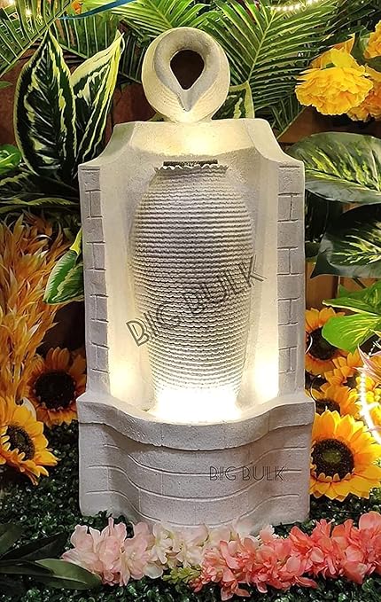 Big Bulk 6 Tier 6 Bowl Big Fiber Fountain for Home Decor/Living Room/Hall/Office/Garden Fountain/Puja Room Indoor Fountain Outdoor Fountain (Fountain 1)