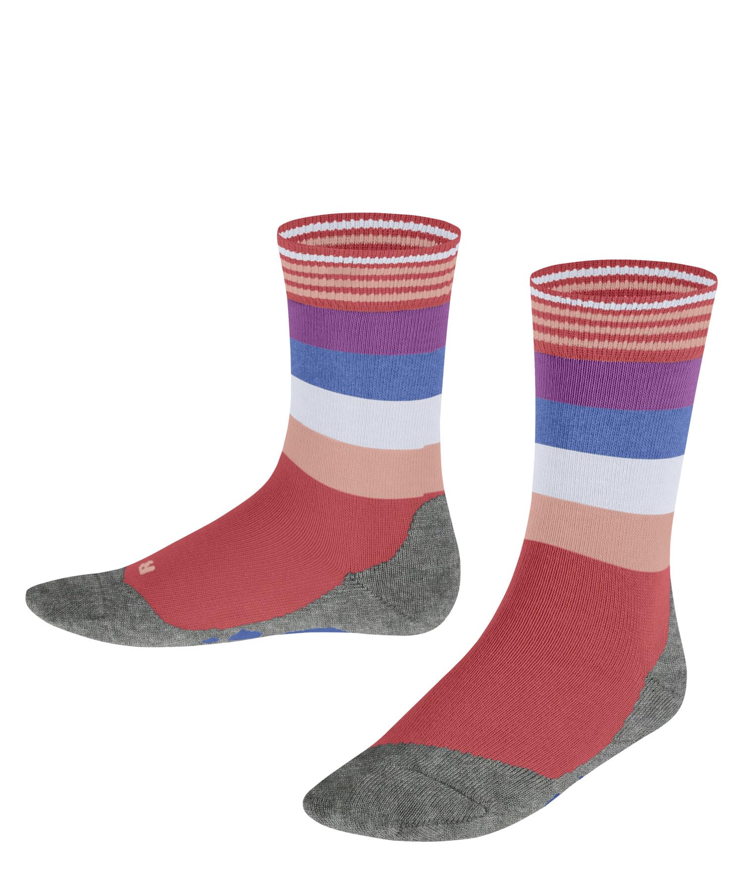 FALKE Unisex Kinder Active Fox Socken gegen Schweiß verstärkte geringelte Funktionssocken strapazierfähig rutschfrei schnelltrocknende atmungsaktive nachhaltige Baumwolle Funktionsmaterial 1 Paar