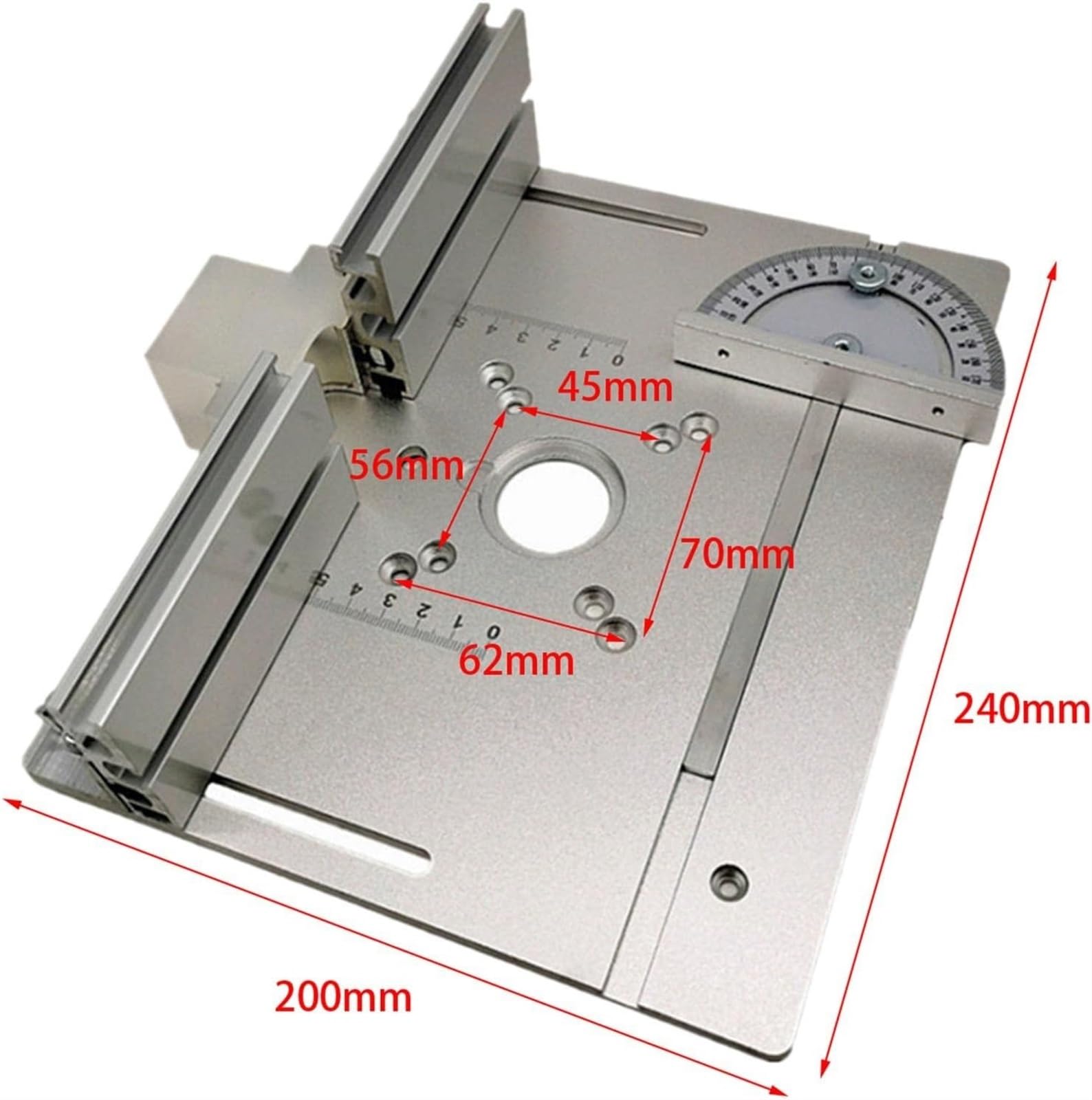 Sollevatore per fresa con kit di sollevamento per fresa con piastra superiore, base di sollevamento per fresa per scanalatura e rifilatura della lavorazione del legno - Design universale, leggero e