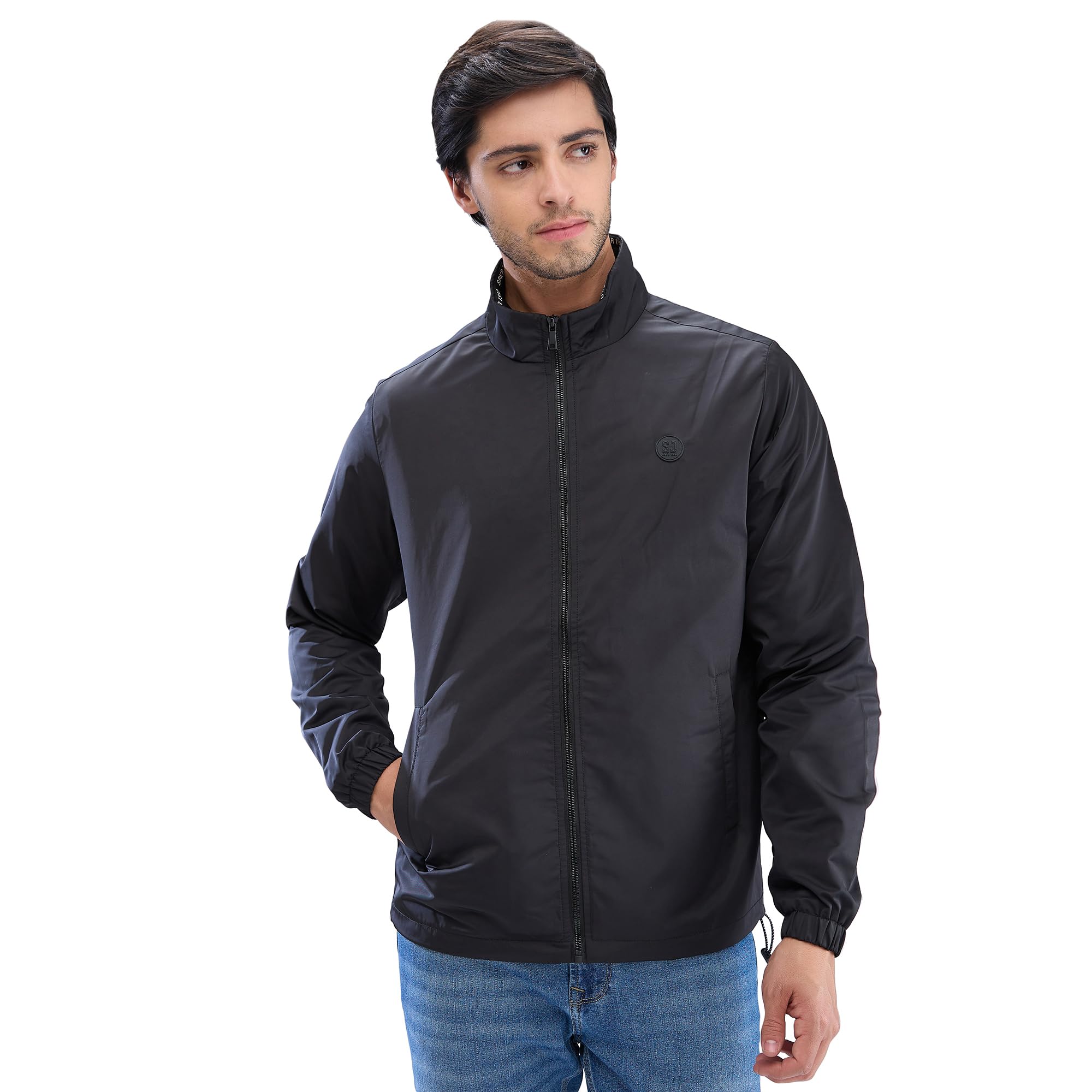 Spykar Polyester Full Sleeve Regular Fit Jackets For Men in neutral
