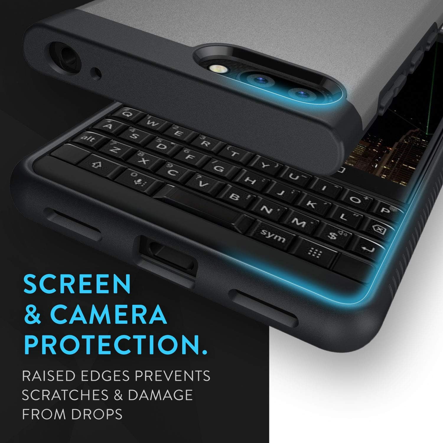 Buy Blackberry Key2 Case Tudia Merge Series V2 Heavy Duty Extreme Protection Rugged With Dual Layer Slim Precise Cutouts Case For Blackberry Key2 Not Compatible With Key2 Le Metallic Slate Online In Indonesia
