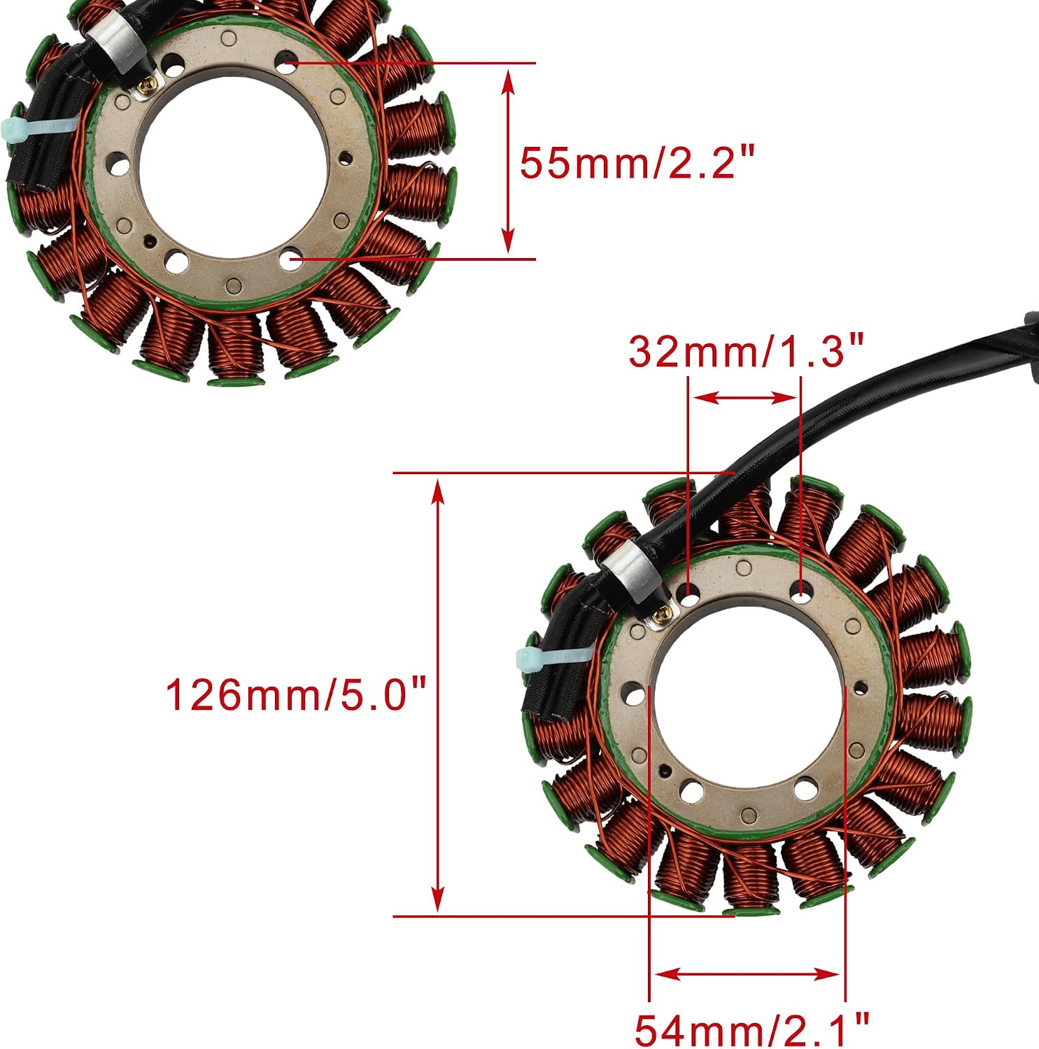 WOOSTAR 18 Coil 5 Wire Magneto Stator Replacement for Wildcat 4 4x x 1000 GT Limited EPS ATV 4 Wheeler Quad UTV OEM 0802-072 0802-064