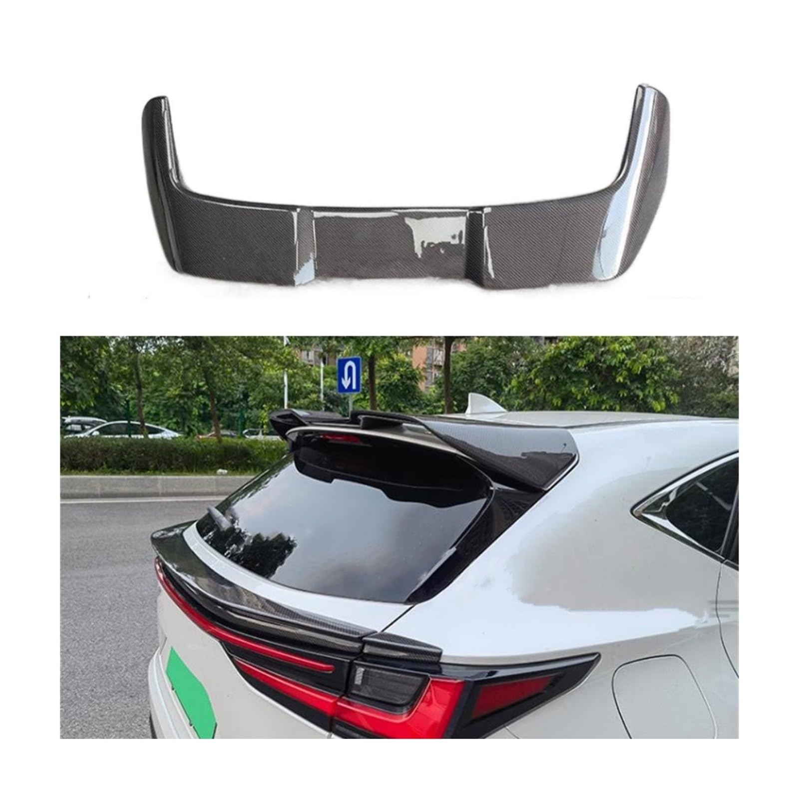 Car Rear Trunk Spoiler Lip Diffuser Splitter Car Carbon Fiber Rear Boot Trunk Wing Rear Roof Spoiler Cover Trim For NX200 NX200t NX300h 2022 2023