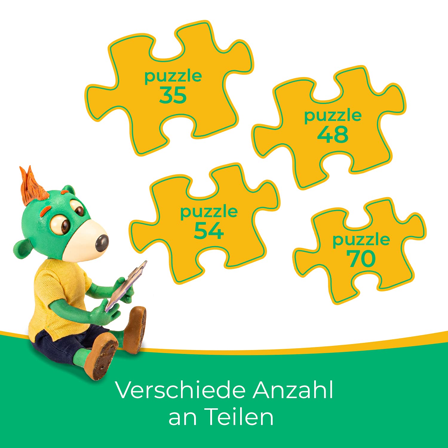 Trefl Puzzle-Set Für Kinder – 4 Motive (35–70 Teile), Ab 4 Jahren, Mit Treflik-Figuren, 4-in-1