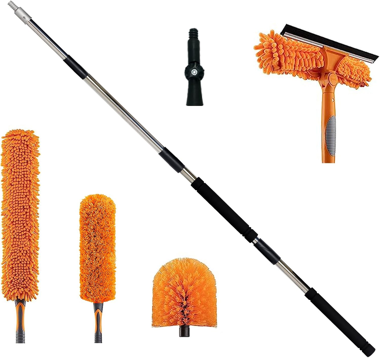 Foyssiove 2.5 to 12Ft Telescoping Extension Pole Lightweight Aluminum