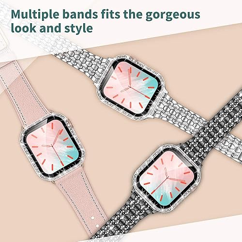 Vista 6 de TOCOL - Juego de 2 fundas para Apple Watch Series 6/5/4/3/2/1 y Apple Watch SE. Claro