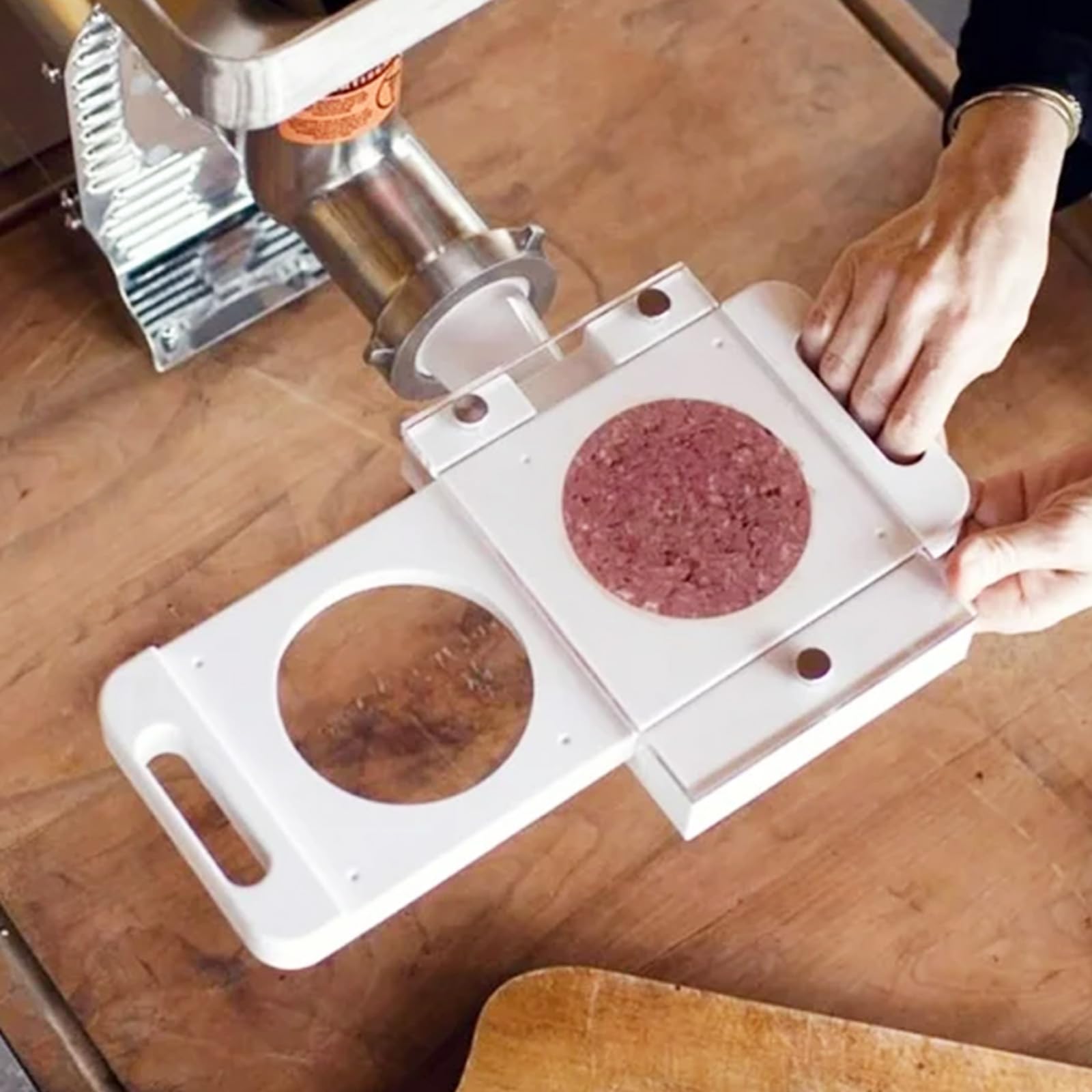 Pressa per Hamburger, Macchina per Smash Burger Press Automatica, Processore per la Formatura di Carne con 5 Tubi Adattatori