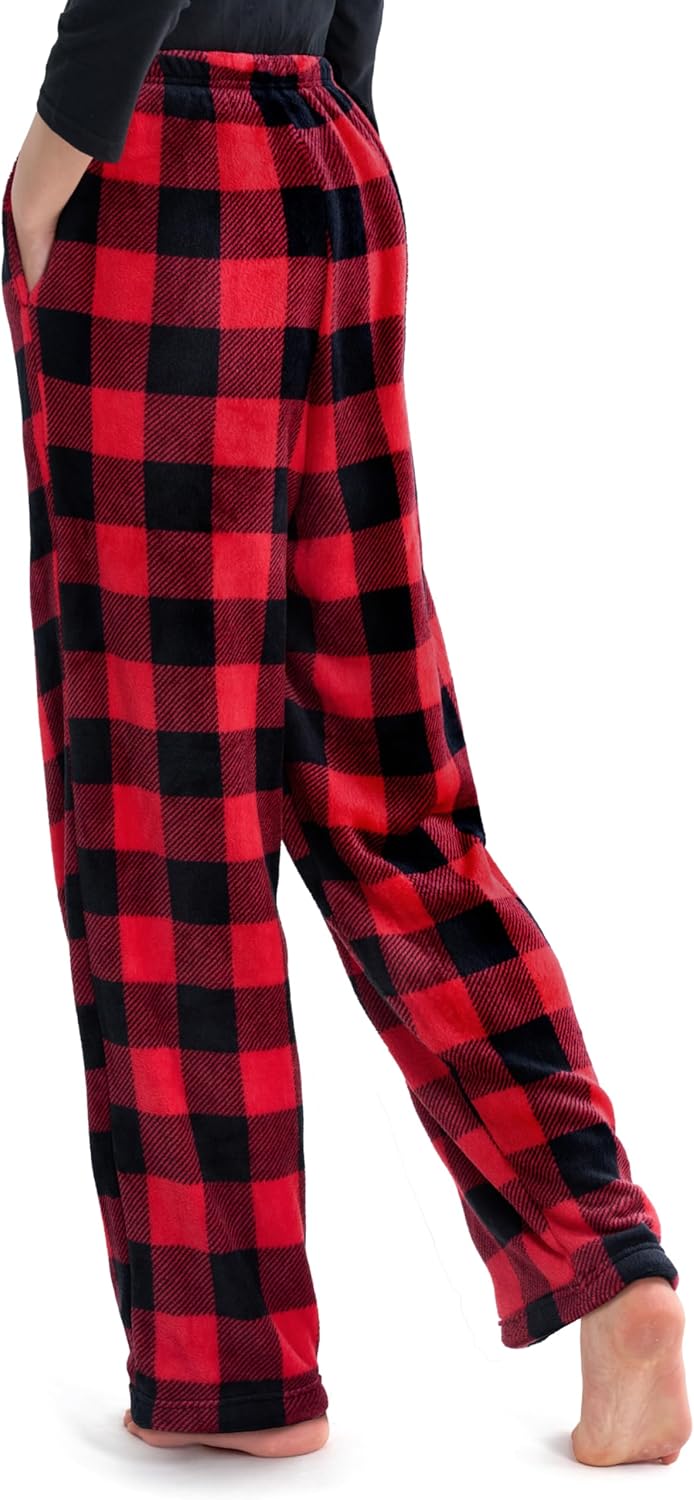 Giggling Getup Womens Pajama Pants Soft Flannel Fleece Pajama Bottoms Sleep & Lounge Pants with Pockets and Drawstring - Image 2