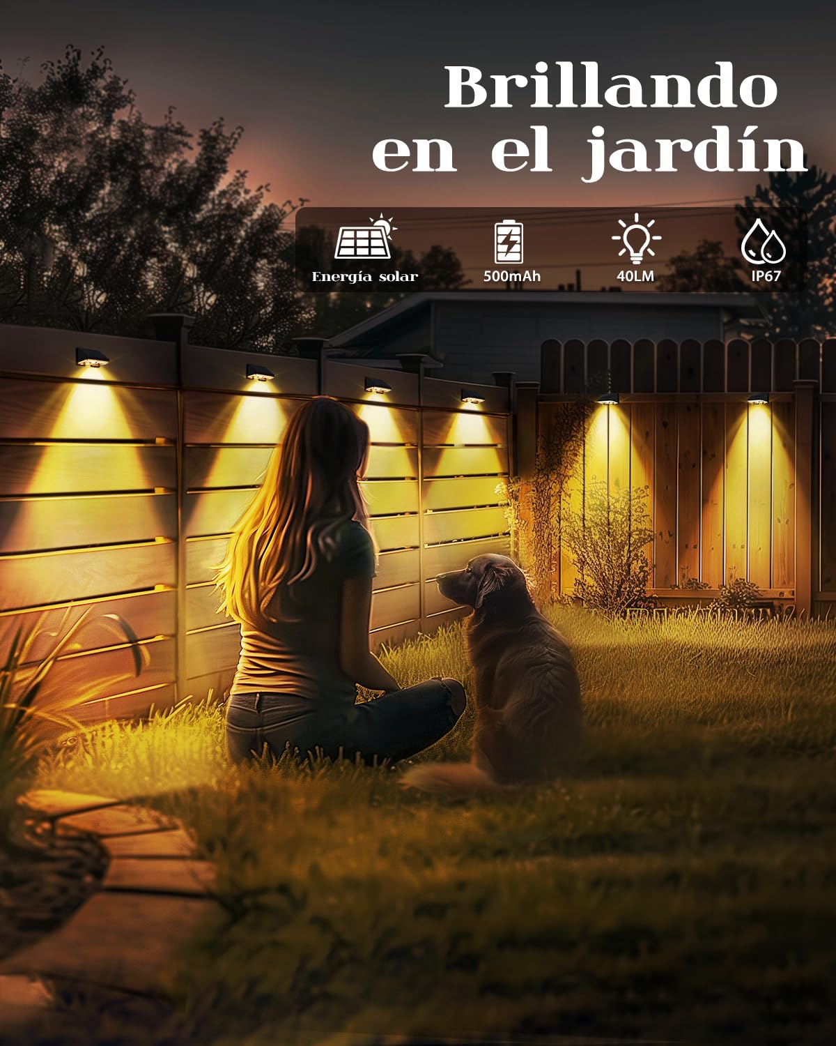 Aplique Solar Pared Exterior，Luz Solar Exteriore，IP67 Impermeable Luces Solares Exterior Jardín Diseño Inalámbrico Para Vallas Patio Balcones Y Terrazas，16Pack