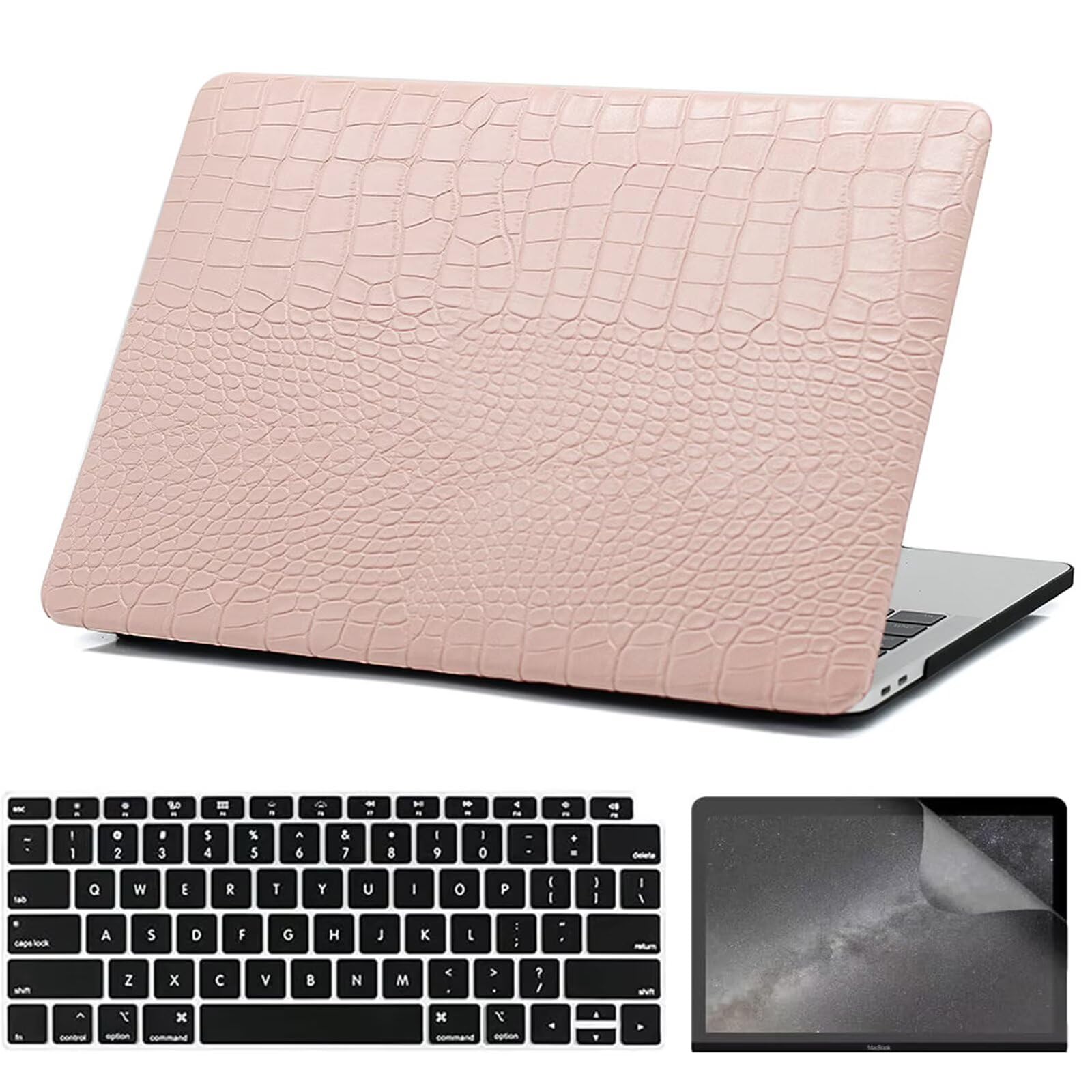 iNOTOGG Compatible with MacBook Pro 13 Inch Case 2022-2016, A2338 M1 M2/A2289/A2251/A2159/A1989/A1706 with Touch Bar & Touch ID, PU Leather Hard Case