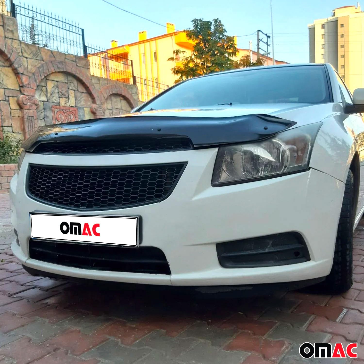 OMAC Capó Deflektor Insektenschutz Compatible con Chevrolet Cruze 2008-2016 Dunkel