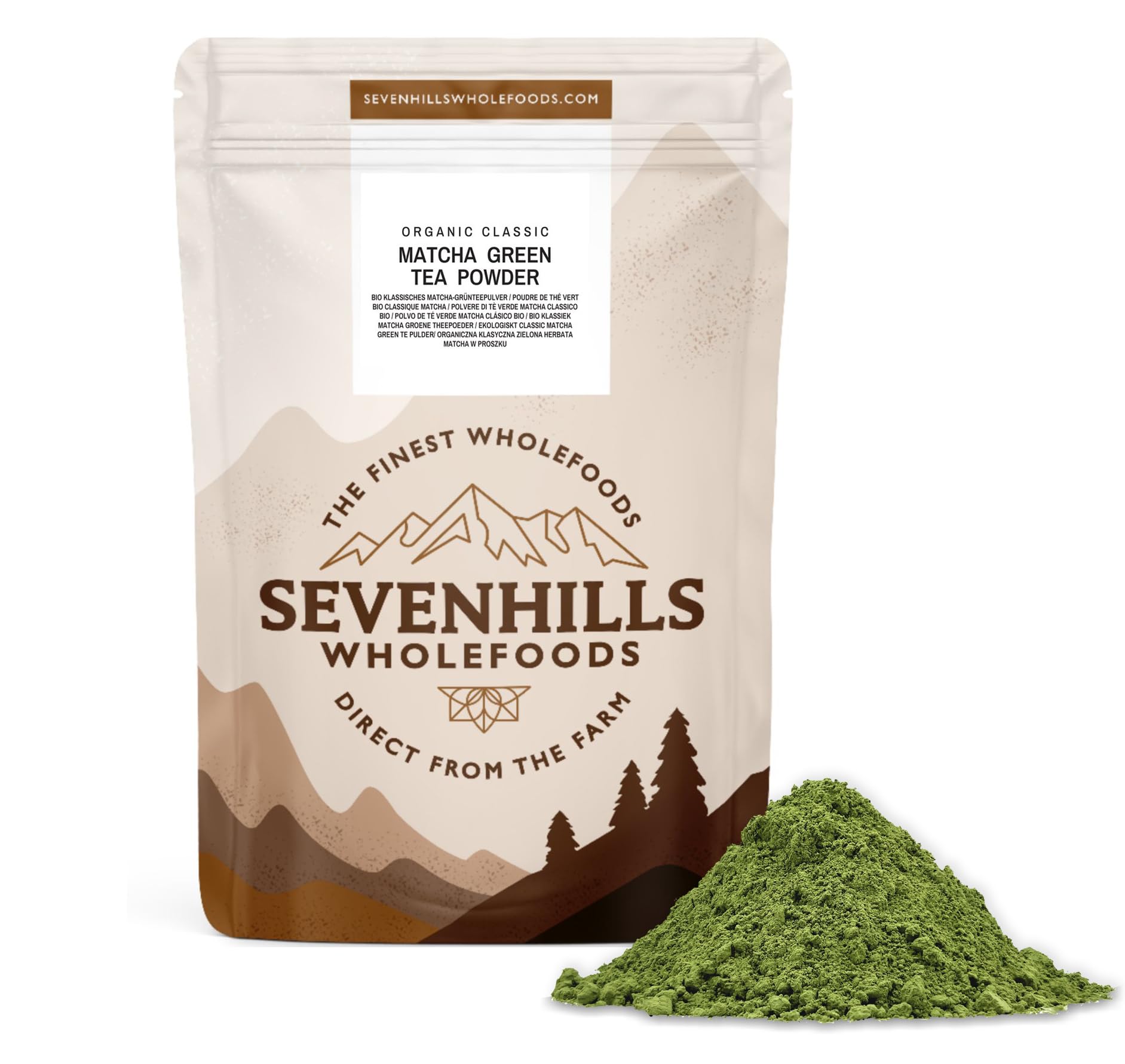 Sevenhills Wholefoods Polvere Di Tè Verde Matcha Giapponese Classico Bio 200g