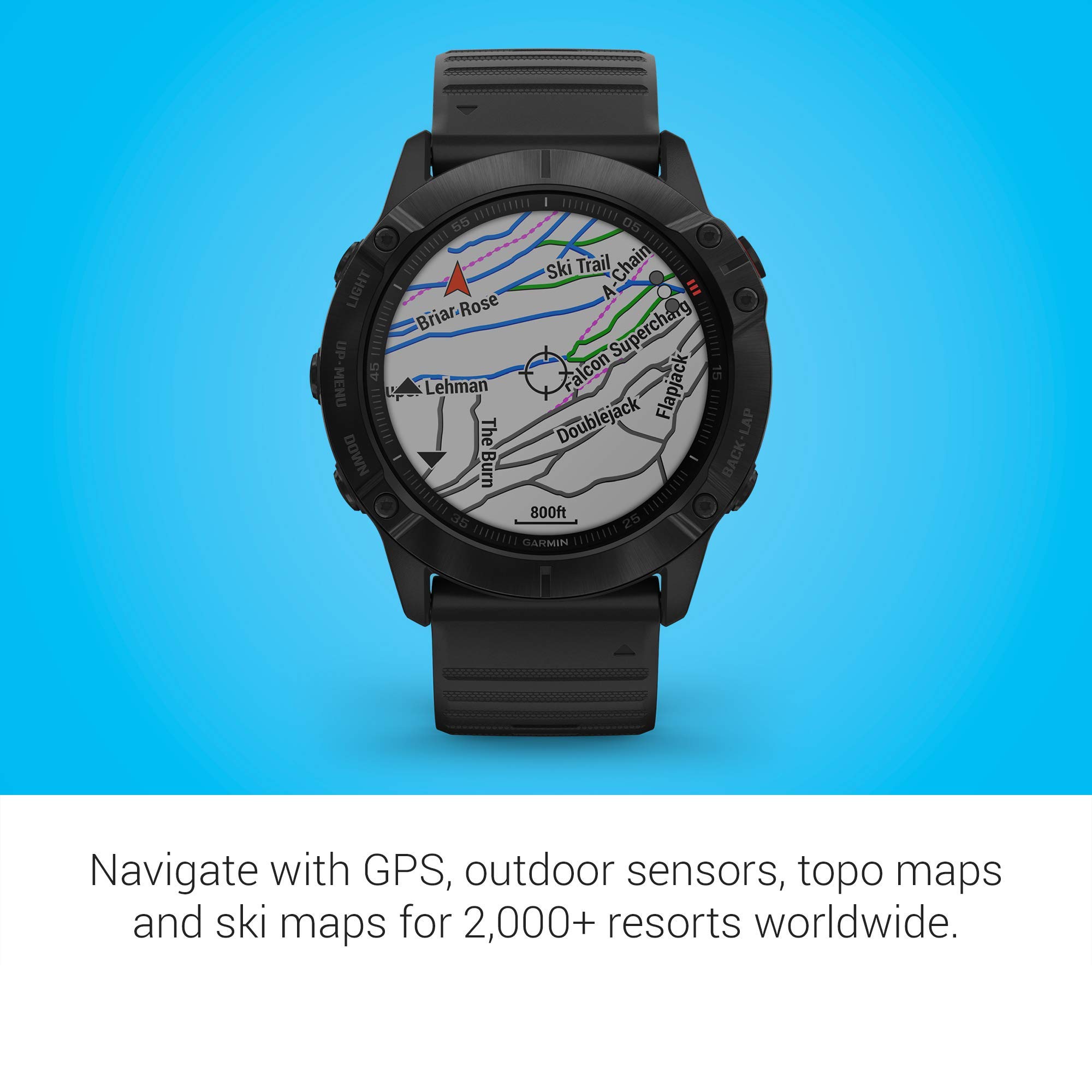 Garmin 010-02157-00 Fenix 6X Pro, Premium Multisport GPS Watch