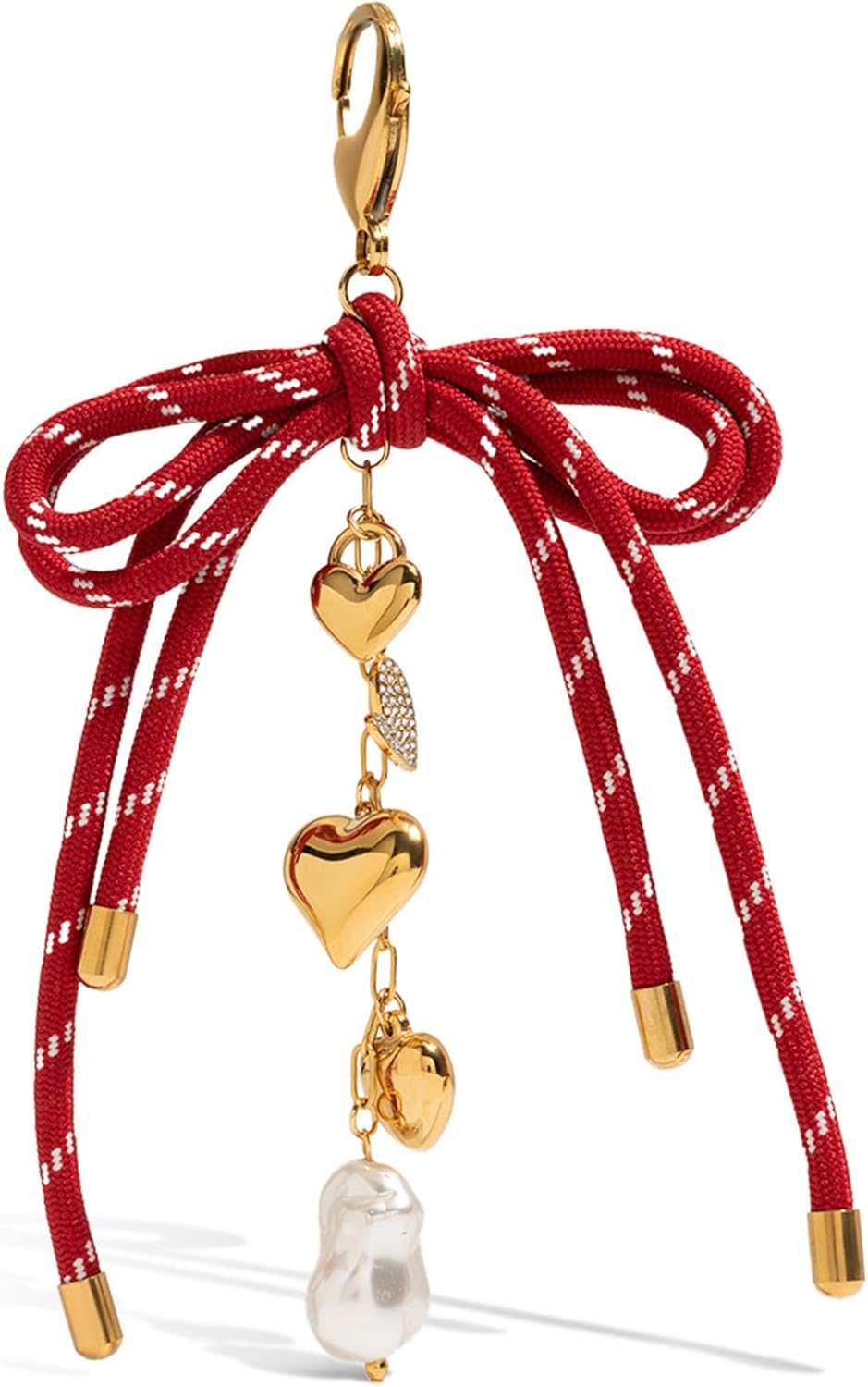 Large Bow Keychain for Women Bag Charms for Handbags Trendy Heart Keychain Charms Bag Accessory