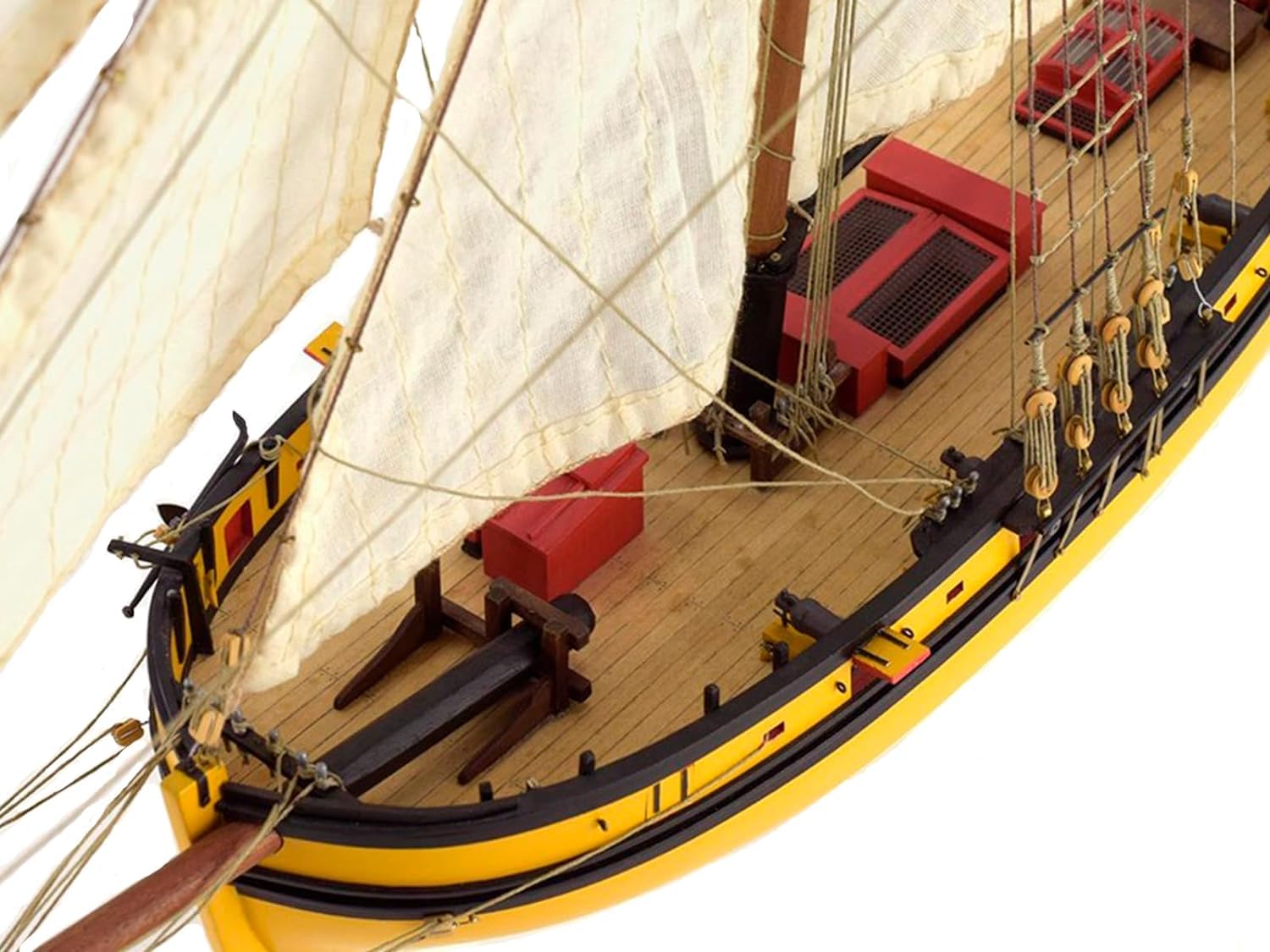 Artesanía Latina - Modellino di Nave in Legno - Cutter Corsaro Francese, Le Renard - Modello 22401, Scala 1:50 - Modellino da Assemblare - Livello Medio