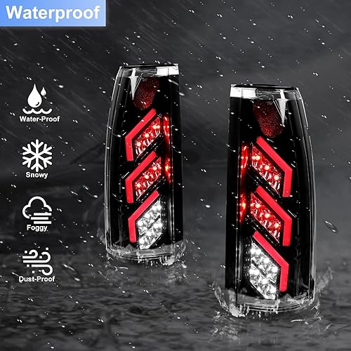 Miniatura 9 de ROXX Luces traseras para Chevy CK 150025003500 1988-1999, Chevy Suburban 15002500 1992-1999, Chevy Blazer 1992-1994, Chevy Tahoe 1995-2000, GMC