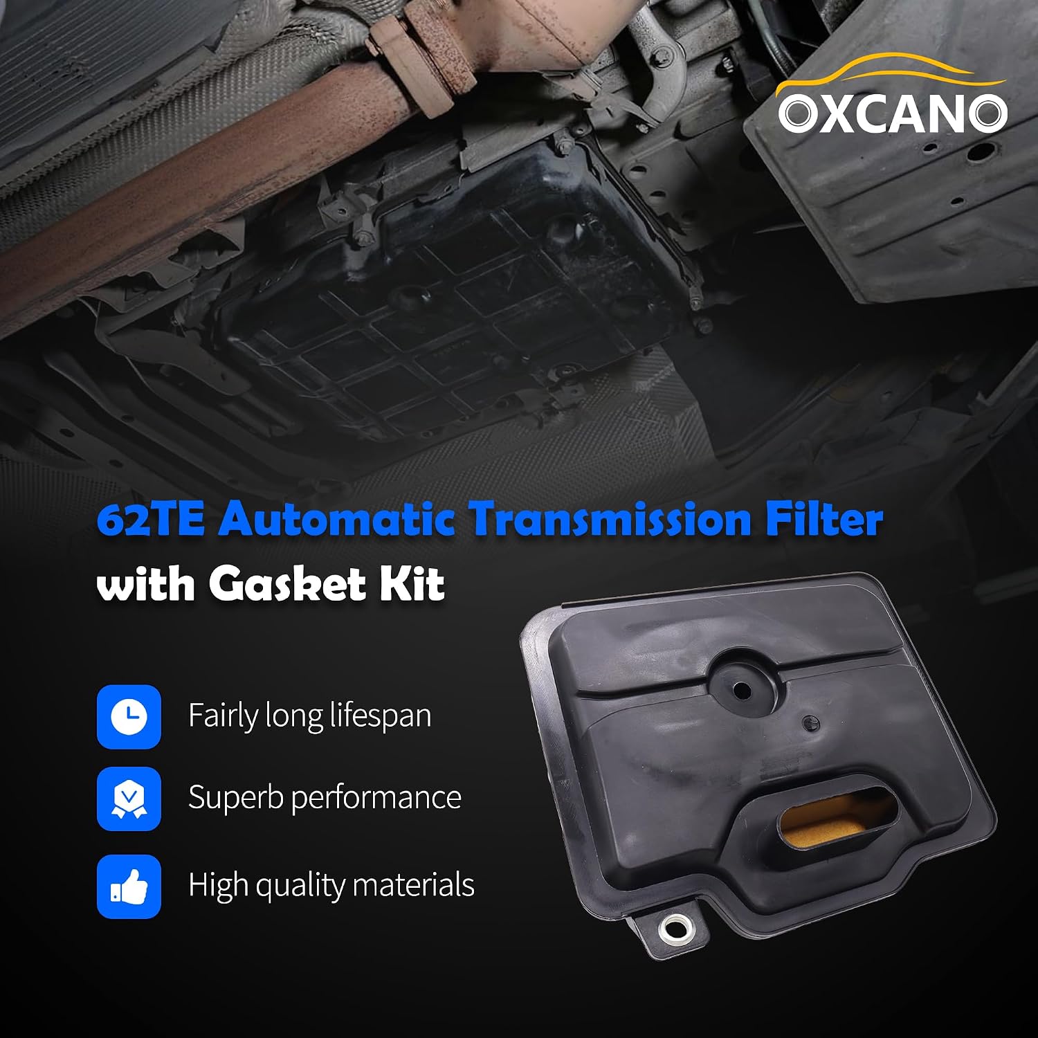 62TE Automatic Transmission Filter with Gasket Kit Compatible with Dodge Grand Caravan Avenger Journey Ram ProMaster 1500 2500 3500 Chrysler Town & Country 200 Sebring # 68018555AA FT1240 58128