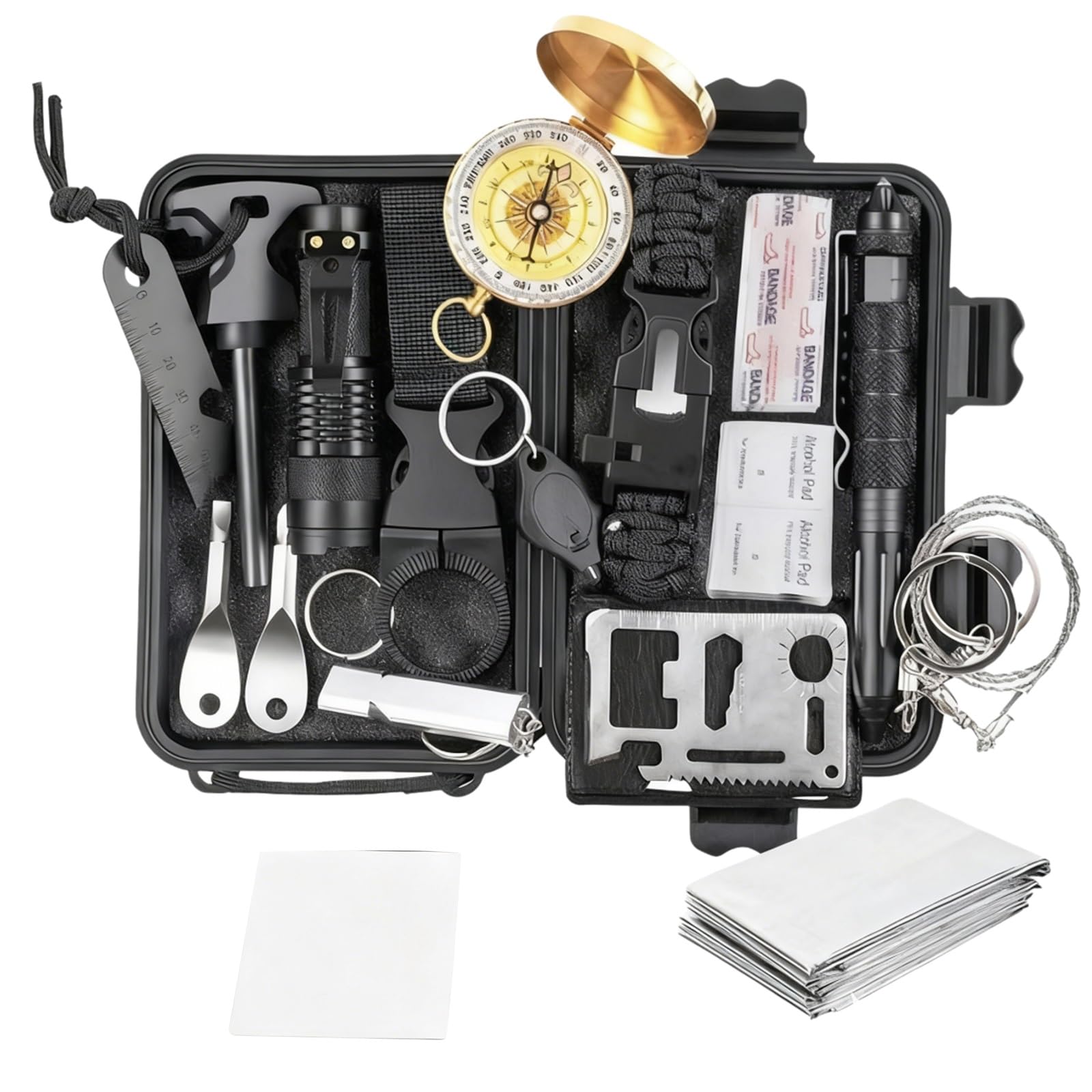 Kits de Survie, Articles de Randonnée et de Camping, Matériel de Survie d'urgence pour Hommes, Pères, Maris, Adolescents, Gadgets de Pêche et de Chasse Originaux