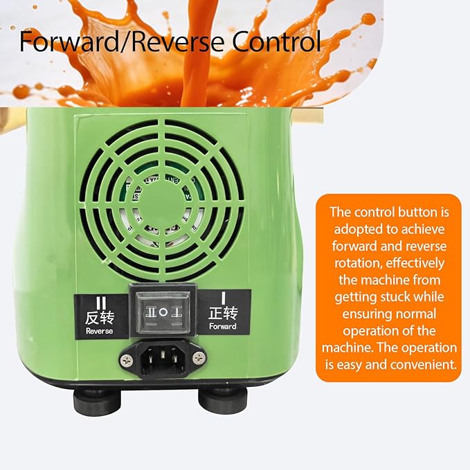 Extractor de Jugos Comercial con Control Reversa y Alta Producción 110V 500W miniatura 6