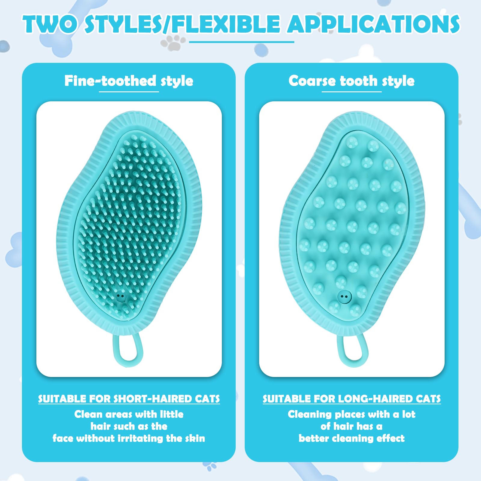 2 PCS Dog Shampoo Bath Brush & Cat Brush, Use Wet or Dry as Dog Grooming Brushes with Soap Dispenser - Image 4