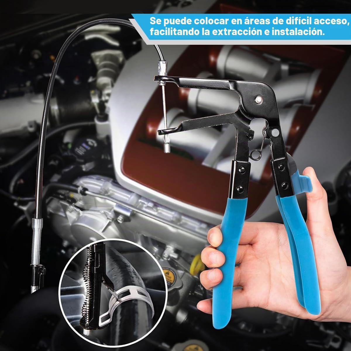 4pcs Alicates de Abrazaderas de Manguera, Alicate para Abrazadera Coche, Hose Clamp Pliers para la Instalación y Extracción de Abrazaderas de Manguera de Automóviles