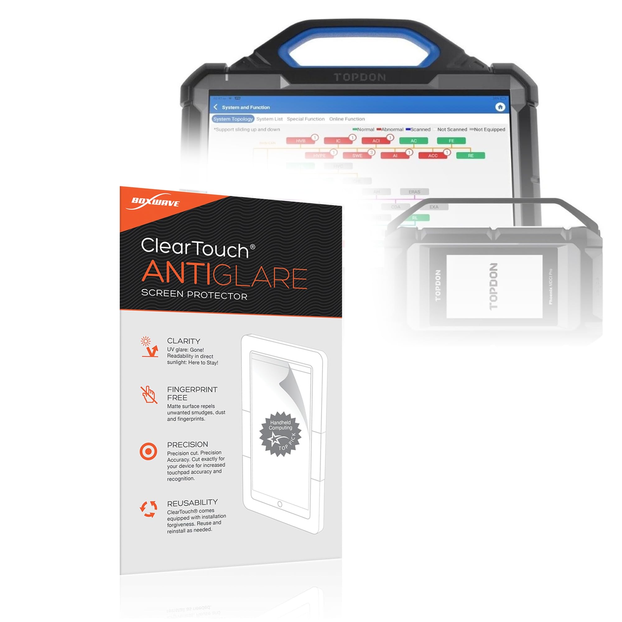 BoxWave Pellicola protettiva compatibile con Topdon Phoenix Max (13,3"), ClearTouch antiriflesso (confezione da 2), pellicola opaca anti-impronte