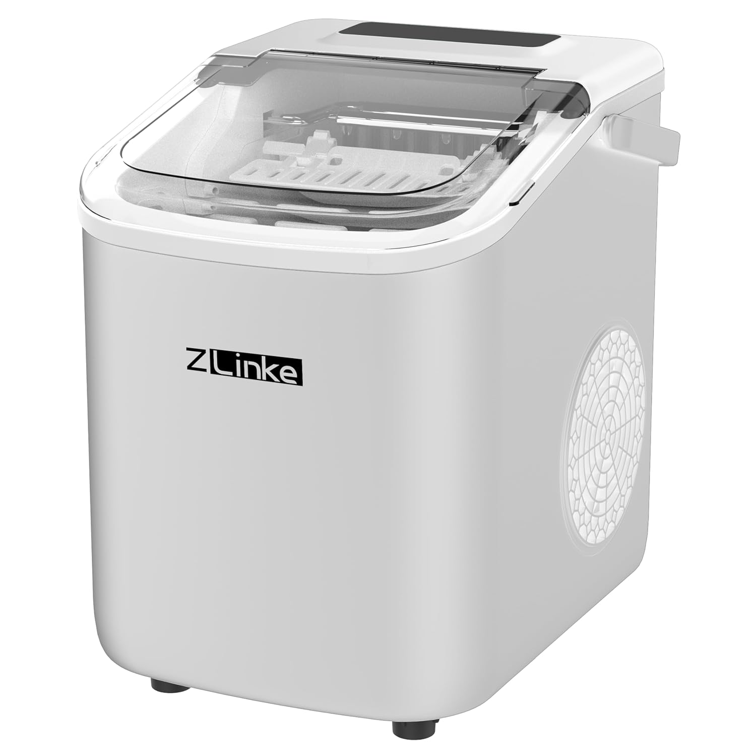 Countertop Ice Maker, Ice Maker Machine 6 Mins 9 Bullet Ice, 26.5lbs/24Hrs, Portable Ice Maker Machine with Self-Cleaning, Ice Scoop, and Basket ?White?