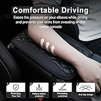 Vista 5 de Amiss Cojín universal para consola central de automóvil, funda universal impermeable para caja de asiento de reposabrazos de automóvil, accesorios