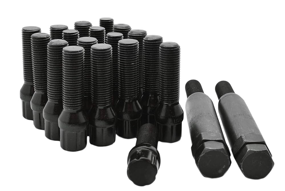 Amazon.com: 20 Pc Black Spline Tuner Lug Bolts M12x1.25