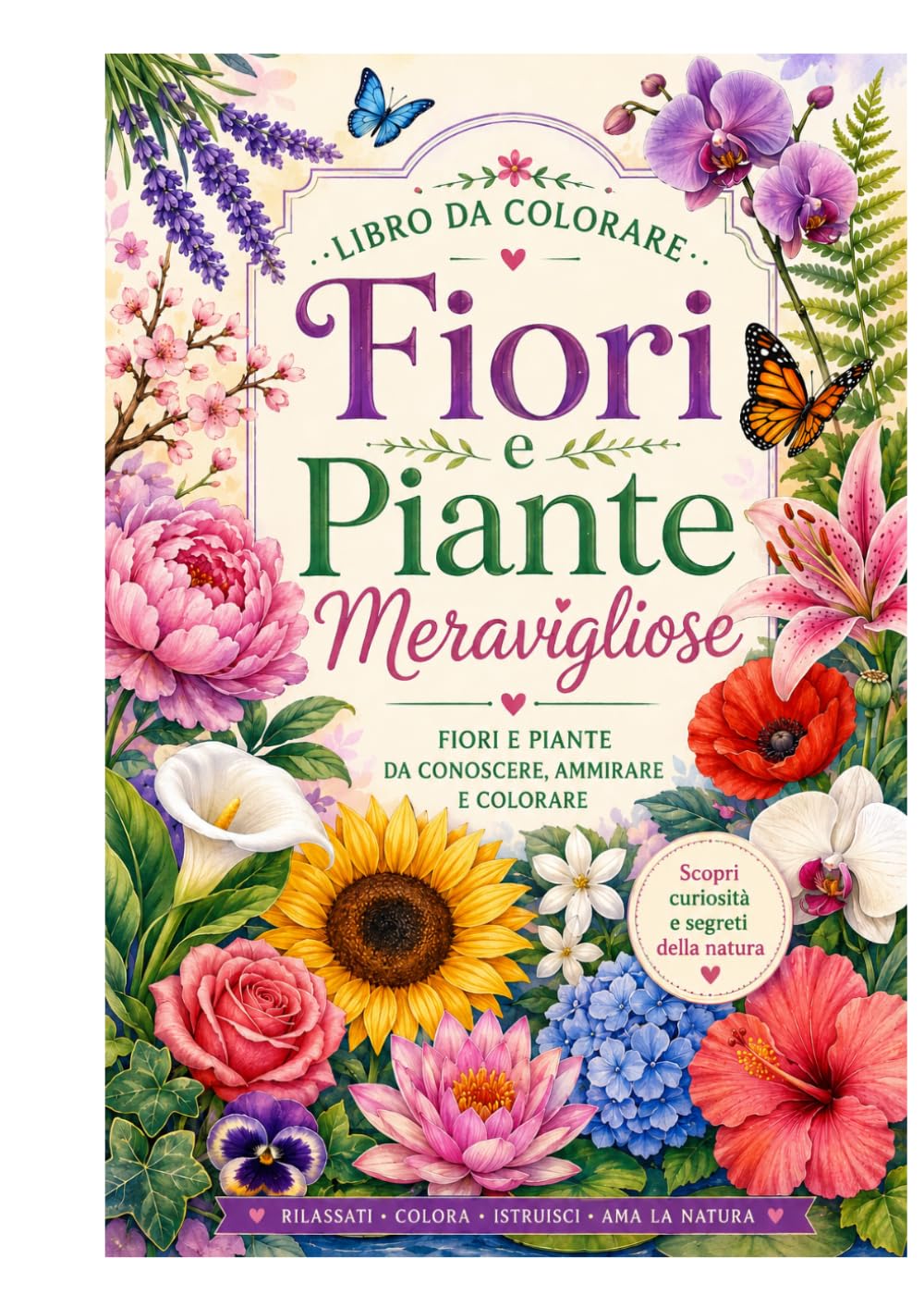 Libro da Colorare - Fiori e Piante