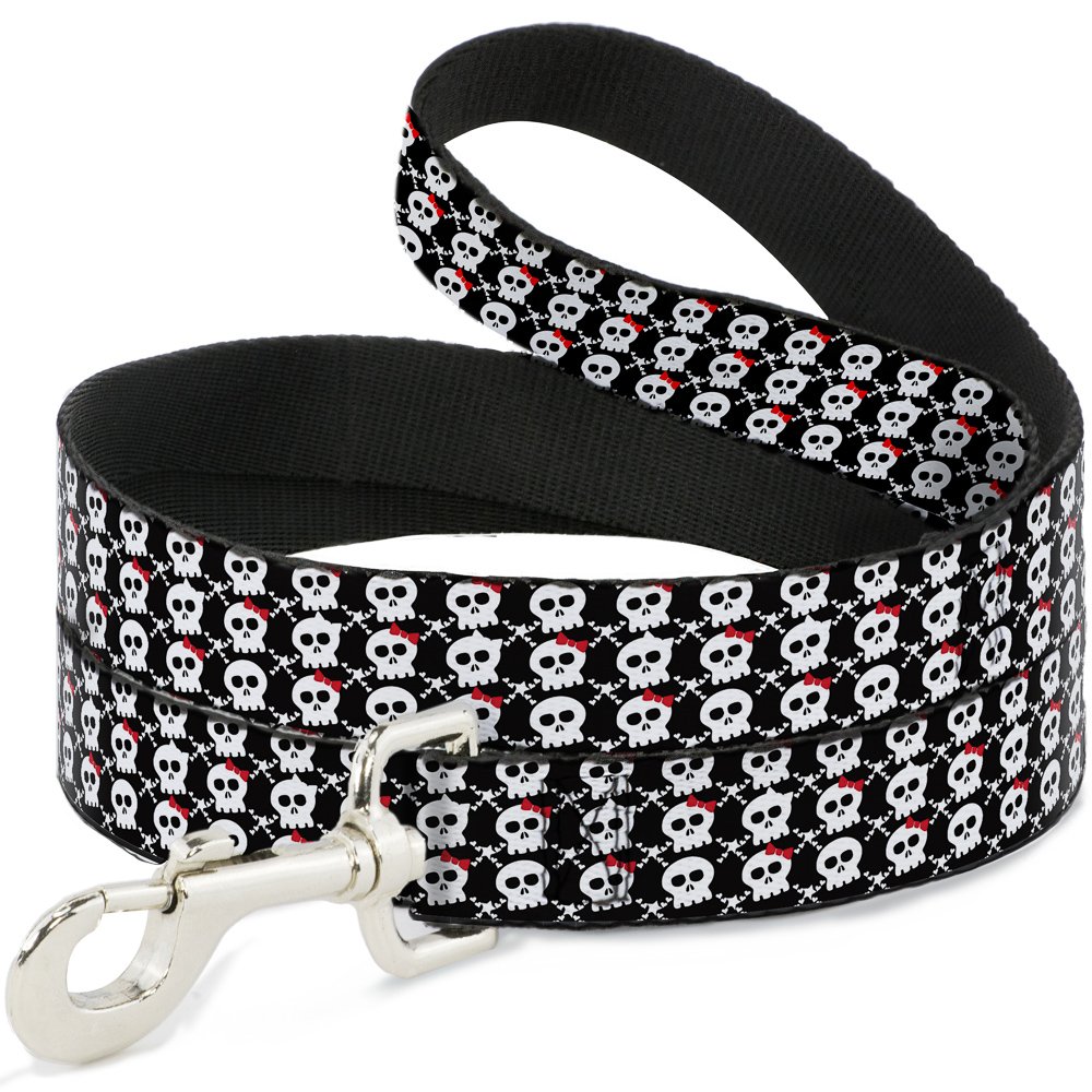 Laisse pour chien Buckle Down Tête de Mort imprimé haute définition 1/2 pouce