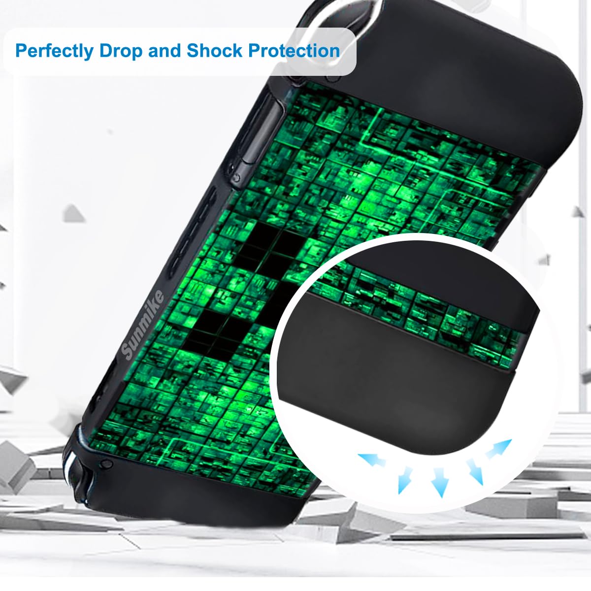 Carrying Case for Nintendo Switch OLED, Switch OLED Case, Screen Protector, Thumb Grips Caps, Portable Accessories Bundle Protective Cover for Console & Accessories Storage Travel Carry Cases, Green