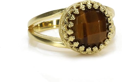 Miniatura 3 de Delicado anillo de ojo de tigre Anillos delicados artesanales, anillos de moda, anillos apilables Anillos de piedra personalizados Regalos