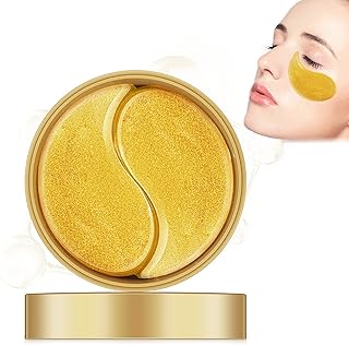 Eye Mask 60 pcs,Gold Collagen Under Eye Patches,Puffy Eyes and Dark Circles Treatments,Improve Reduce Under Eye Bags Smooth Wrinkles and Lighthen Fine Lines,Moisturizing,Improve and Firm eye Skin